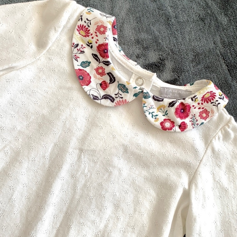 Tahari white long sleeve shirt